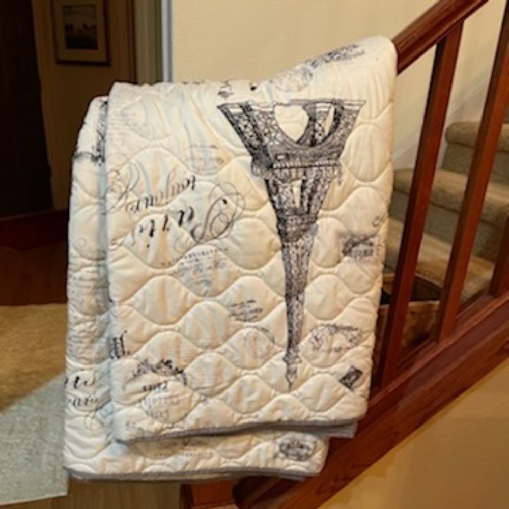 Paris Theme Quilt Queen or King